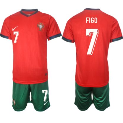 Kupiti-Prodajo-Moski-Nogometni-dresi-Portugalska-Domaci-Euro-2024-rdeca-zelena-Luis-Figo-7