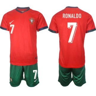 Najcenejsi-Moski-Nogometni-dresi-Portugalska-Domaci-Euro-2024-rdeca-zelena-Ronaldo-7