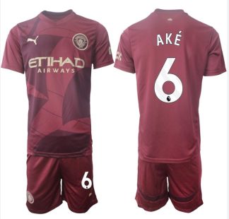 Kupiti-Novo-Poceni-Moski-Nogometni-dresi-Kompleti-Manchester-City-Tretji-2024-2025-Nathan-Ake-6