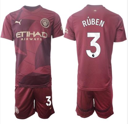 Kupiti-Novo-Poceni-Moski-Nogometni-dresi-Kompleti-Manchester-City-Tretji-2024-2025-Ruben-Dias-3