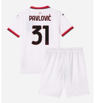 Kupiti-Novo-Poceni-Otroski-Nogometni-Dresi-Kompleti-za-otroke-AC-Milan-Gostujoci-2024-25-Strahinja-Pavlovic-31